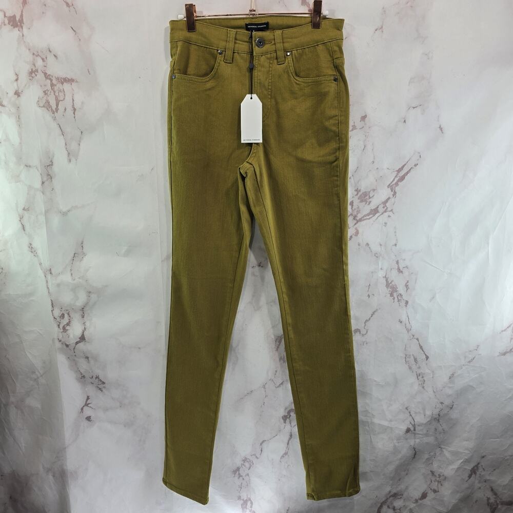 Universal Standard Jeans Womens 27 4 Long Tall Mustard Mid Rise Skinny Seine